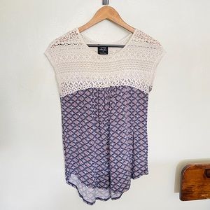 Red White And Blue Flowy Flattering Top